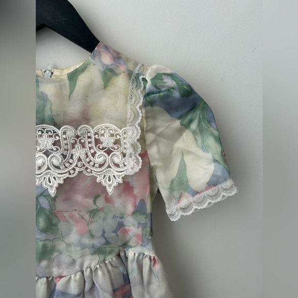 Vtg Jessica's Gunnies Gunne Sax Girls Dress Floral Party dress - Picture 2 of 11